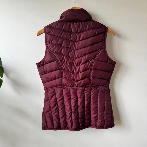 Athleta Vest Women S Red Burgundy InsulEight Stowable Goose Down Quilted Puffer - Picture 7 of 10